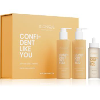 ICONIQUE Professional CONFIDENT LIKE YOU Anti-Hair Loss & Thinning Set set impotriva caderii parului