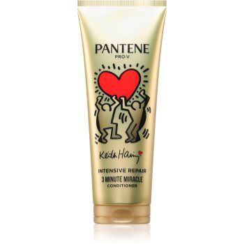 Pantene 3 Minute Miracle Keith Haring balsam intensiv pentru par deteriorat