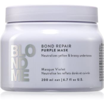 Schwarzkopf Professional Blondme Bond Repair Purple Mask Masca de par neutralizeaza tonurile de galben