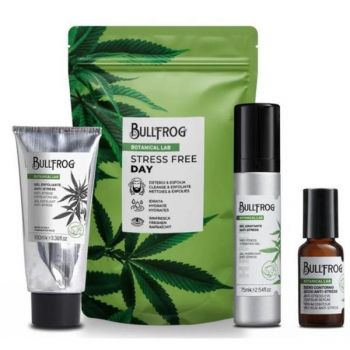 Set ingrijire pentru fata Bullfrog Kit Stress Free Day ( Gel exfoliant 100 ml + Ser 20 ml + Gel fata 75 ml )