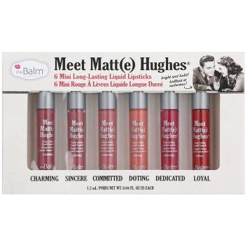 theBalm Meet Matt(e) Hughes Mini Kit set de rujuri lichide pentru un efect de lunga durata