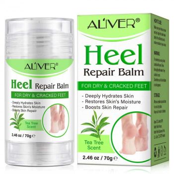 Balsam pentru Repararea Calcaielor Uscate si Crapate, Aroma de Ceai Verde, Aliver 70 g