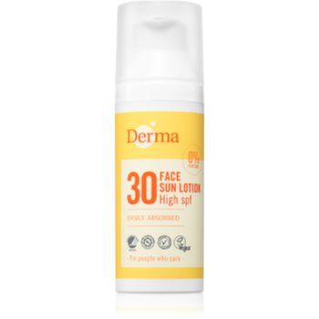 Derma Sun Lotion lotiune pentru bronzul fetei SPF 30