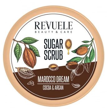 Scrub cu Zahar pentru Corp cu Cacao si Argan Revuele Marocco Dream, 200 ml