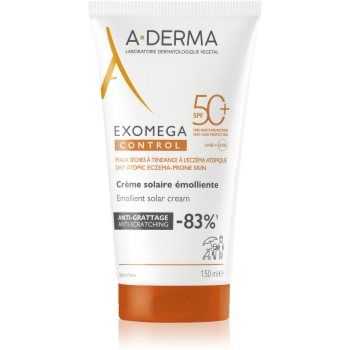 A-Derma Exomega Control Emollient Solar Cream cremă protectoare pentru fata si corp