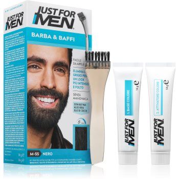 Just for Men Men Moustache & Beard vopsea pentru barbă pentru acoperirea firelor albe