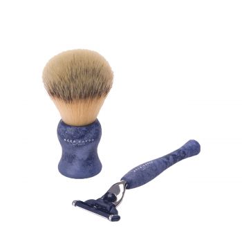 Natural style synthetic fibres brush mach 3 razor - blue  500 gr