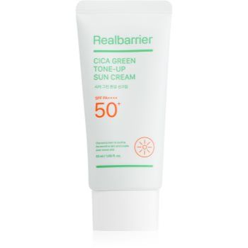 Real Barrier Cica Green Tone-Up Sun Cream crema intens hidratanta si calmanta SPF 50+