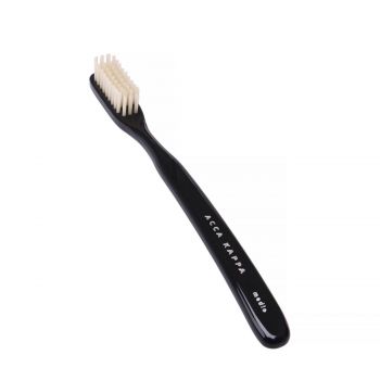 Toothbrush vintage black - medium with nylon bristles