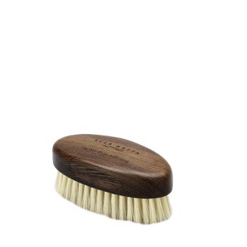 Wengé wood beard brush with natural soft white bristles 50 gr