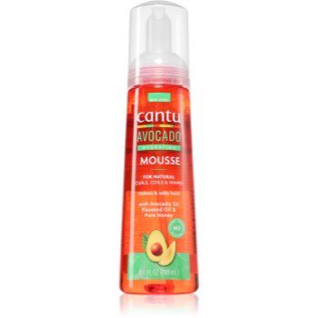 CANTU Avocado Styling Mousse styling gel pentru par ondulat si cret