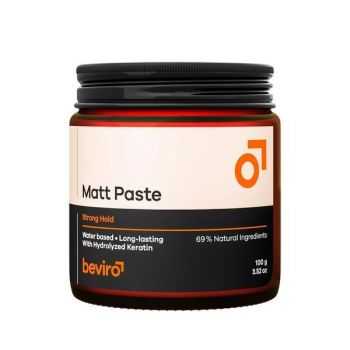 Ceara pentru par Beviro Strong Hold Matt Paste, 100 g