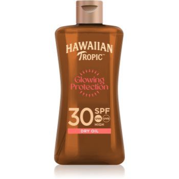 Hawaiian Tropic Glowing Protection Dry Oil ulei de bronzat pentru piele uscata SPF 30