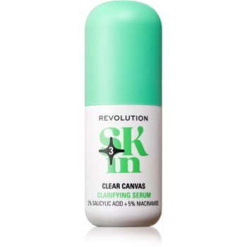 Revolution Skincare Clearly Clarify Clear Canvas ser exfoliant de netezire cu niacinamidă