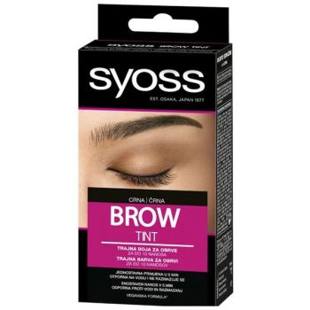 Vopsea Permanenta pentru Sprancene - Syoss Brow Tint, nuanta Negru, 1 buc