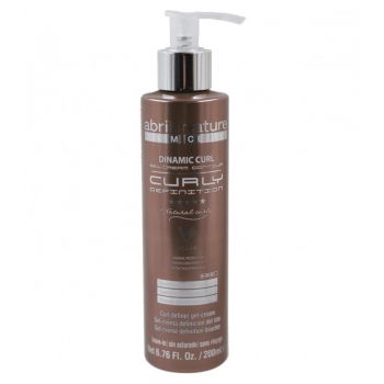 Gel crema fixativa pentru par cret Dinamic Curl Curly Definition Abril et Nature, 200 ml