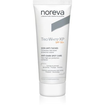 Noreva Trio White XP Anti-Dark Spot Care SPF 50+ crema de soare pentru fata impotriva petelor