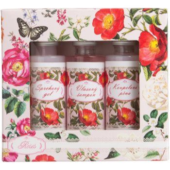 Bohemia Gifts & Cosmetics Roses set cadou cu aromă de trandafiri Bohemia Gifts & Cosmetics Roses set cadou cu aromă de trandafiri