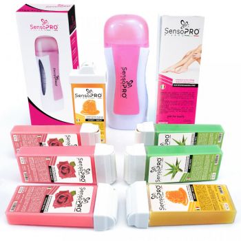 Kit Epilare Profesional Soft Pink + CADOU Rezerva Ceara aplicator ingust