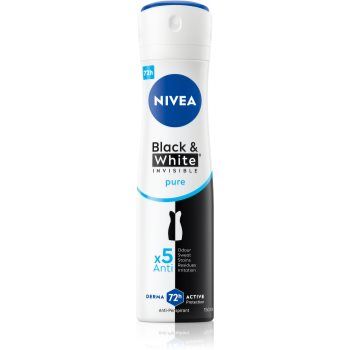 Nivea Invisible Black & White Pure deodorant antiperspirant împotriva petelor albe și galbene