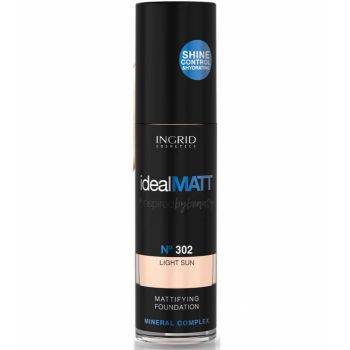 Fond de ten mat cu minerale, Ingrid Ideal MATT - 302 Light Sun, 30 ml